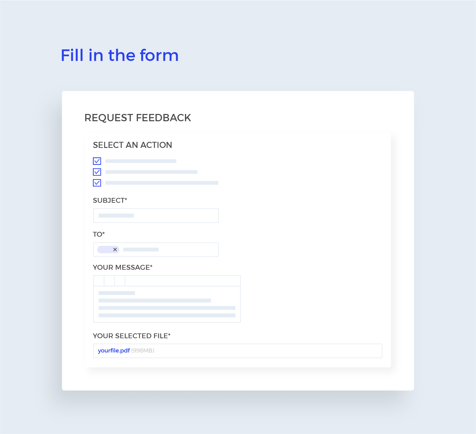 Fill the form